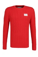 sveter cable knit | regular fit CALVIN KLEIN JEANS 	červená	